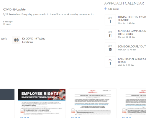 covid 19 sharepoint intranet